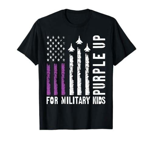 Purple Up For Military Kids Der Monat des Militärkindes T-Shirt von Military Kids Month Tee