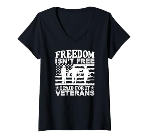 Damen Military Fallen Soldier Tribute Veteran Honor Grafik T-Shirt mit V-Ausschnitt Damen Military Fallen Soldier Tribute Veteran Honor Grafik T-Shirt mit V-Ausschnitt von Military Tribute Honoring Heroes Co