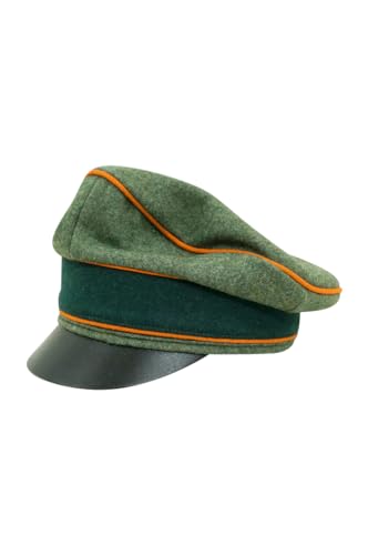 Militaryharbor WW2 German Heer Wool Field Police Crusher Visor Cap-56 von Militaryharbor