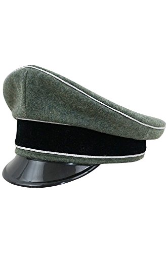 Militaryharbor WW2 German Waffen Elite Officer wool Visor Cap -56 von Militaryharbor