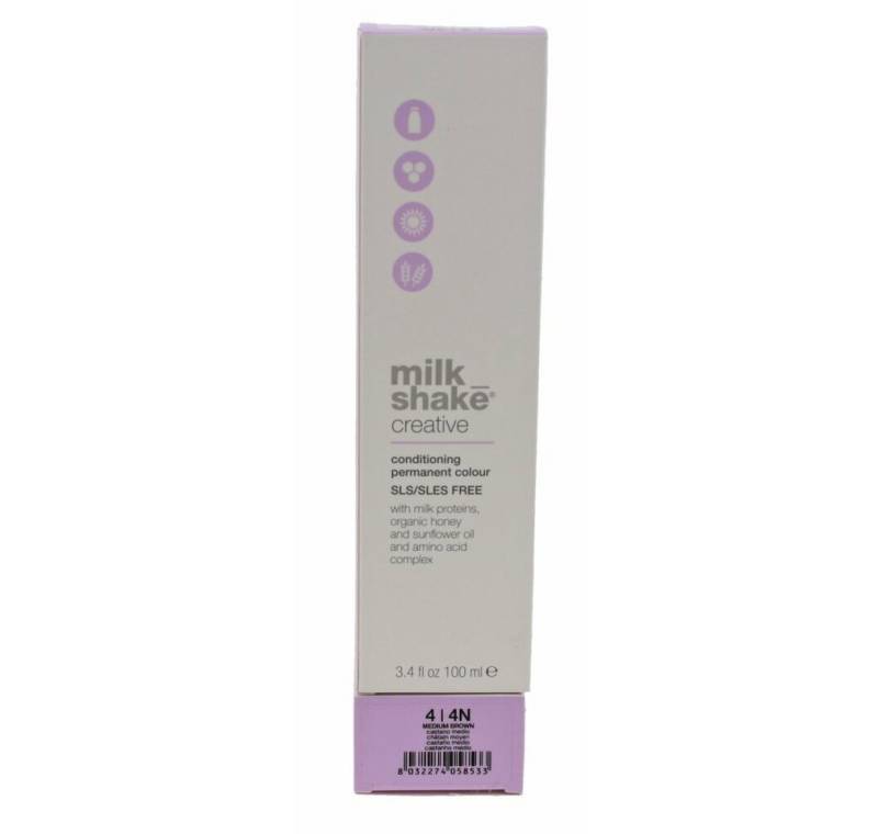 Milk Shake Mascara Creative Conditioning Permanent Colour 4 Natural medium brown 100ml von Milk Shake
