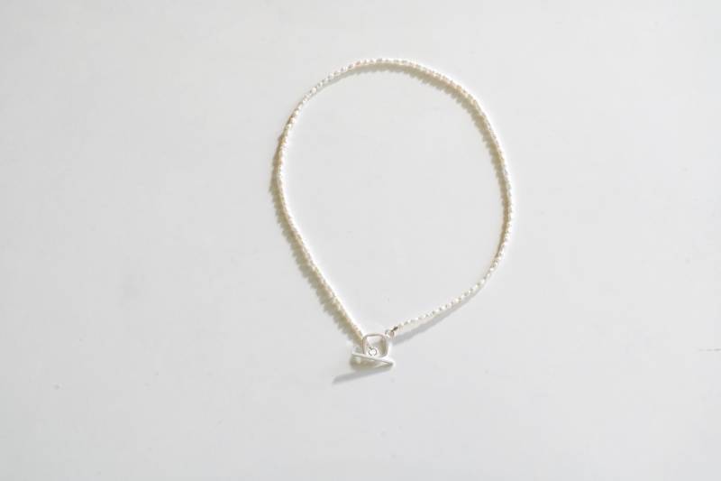 Artisan Handgefertigte Reis Samen Perle Sterling Silber Halskette Einzigartige Spaß Modeschmuck Artisan Handgefertigte Reis Samen Perle Sterling Silber Halskette Einzigartige Spaß Modeschmuck von MilkSide