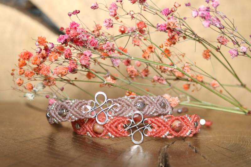 Venus | Makramee Armband Armbänder Hippie Vintage Boho Schmuck Muttertag Geschenkidee Geburtstag Weihnachtsgeschenk Freundschaftsarmband von Milkramee