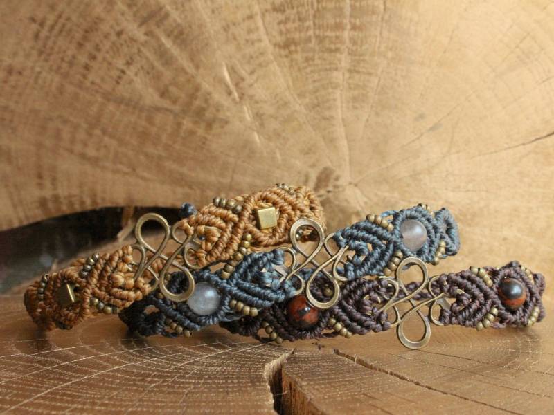 Venus | Makramee Armband Bronzefarbend Armbänder Hippie Boho Festival Schmuck Geschenkidee Geschenk Muttertag Geburtstagsgeschenk von Milkramee