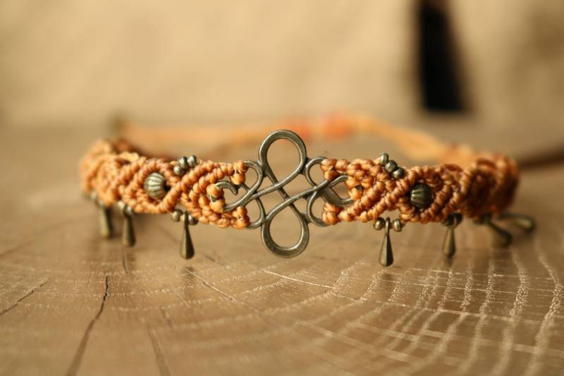 Venus | Makramee Fußkettchen Fußschmuck Fußkette Fußband Boho Hippie Vintage Schmuck Geschenkidee Geburtstag Muttertag von Milkramee