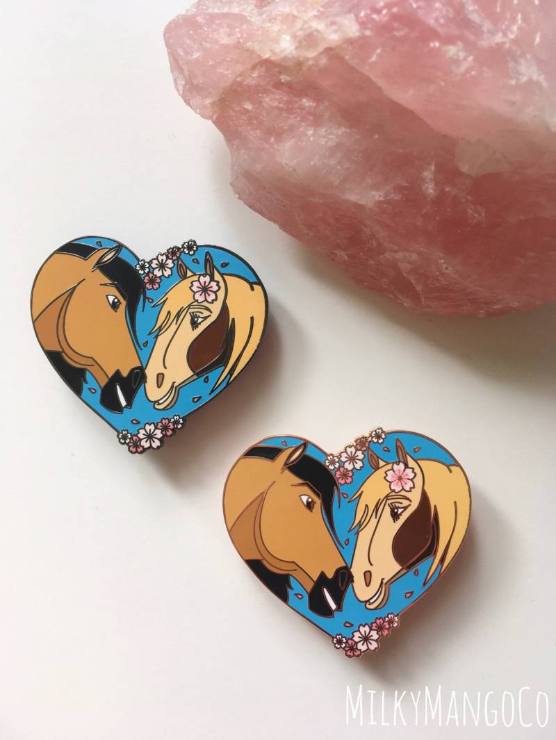 Spirit & Rain - Stallion Of The Cimarron Hard Enamel Pin Horse von MilkyMangoCo