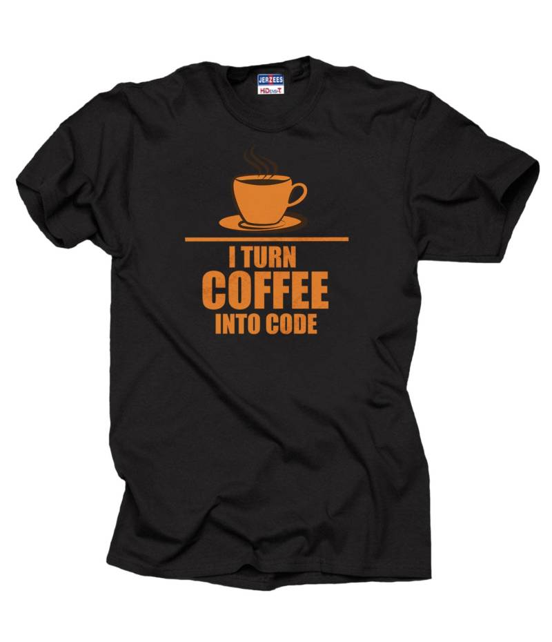 Programmierer T-Shirt Coffee in Code, Lustiges It Shirt Programmierer T-Shirt Coffee in Code, Lustiges It Shirt von MilkyWayTshirts