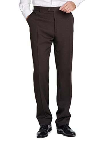 Mill&Tailor Herren Hose Flatfront Braun I Stoffhose für Männer I Chino Hose Herren I Anzug-Hose für Business & Freizeit I Regular Fit I Moderne Hose Herren I Stoff Hose mit Taschen von Mill&Tailor