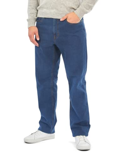 Mill&Tailor Herren Thermojeans blau I Auch in großen Größen verfügbar I Thermohose Winter I Herren Hosen aus 85% Baumwolle I Herren Business- & Freizeithose mit Innenfutter von Mill&Tailor