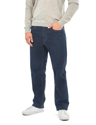 Mill&Tailor Herren Thermojeans Dunkelblau I Auch in Großen Größen I Thermohose Winter I Hosen aus 85% Baumwolle I Business- & Freizeithose Mit Innenfutter von Mill&Tailor