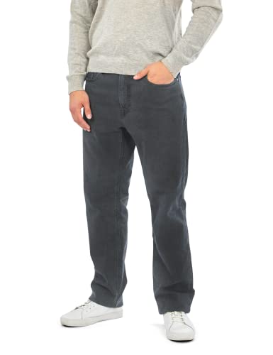 Mill&Tailor Herren Thermojeans grau I Auch in großen Größen verfügbar I Thermohose Winter I Herren Hosen aus 85% Baumwolle I Herren Business- & Freizeithose mit Innenfutter von Mill&Tailor