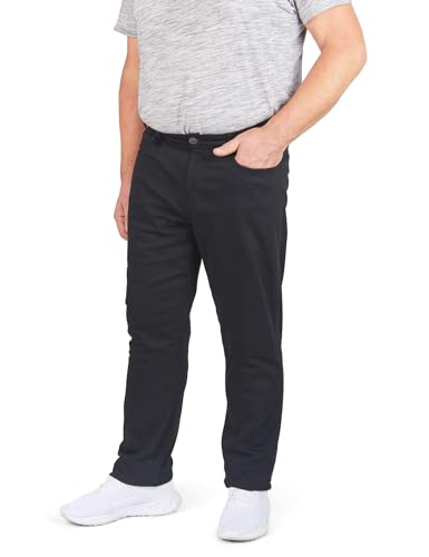 Mill&Tailor Thermo-Hose Schwarz Größe 27 I Unisex-Hose für kalte Temperaturen I weiche Pants aus 86% Baumwolle, 13% Polyester & 1% Elasthan I Elegante & robuste Outdoor-Hose mit 5 Taschen von Mill&Tailor