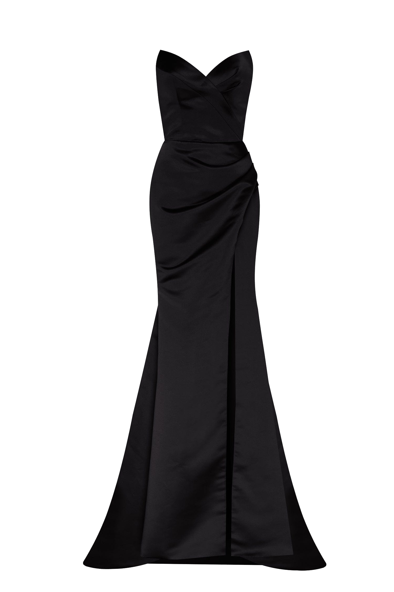 Black Strapless evening gown with thigh slit - Black - XXS - Milla - Maxi dresses Black Strapless evening gown with thigh slit - Black - XXS - Milla - Maxi dresses von Milla