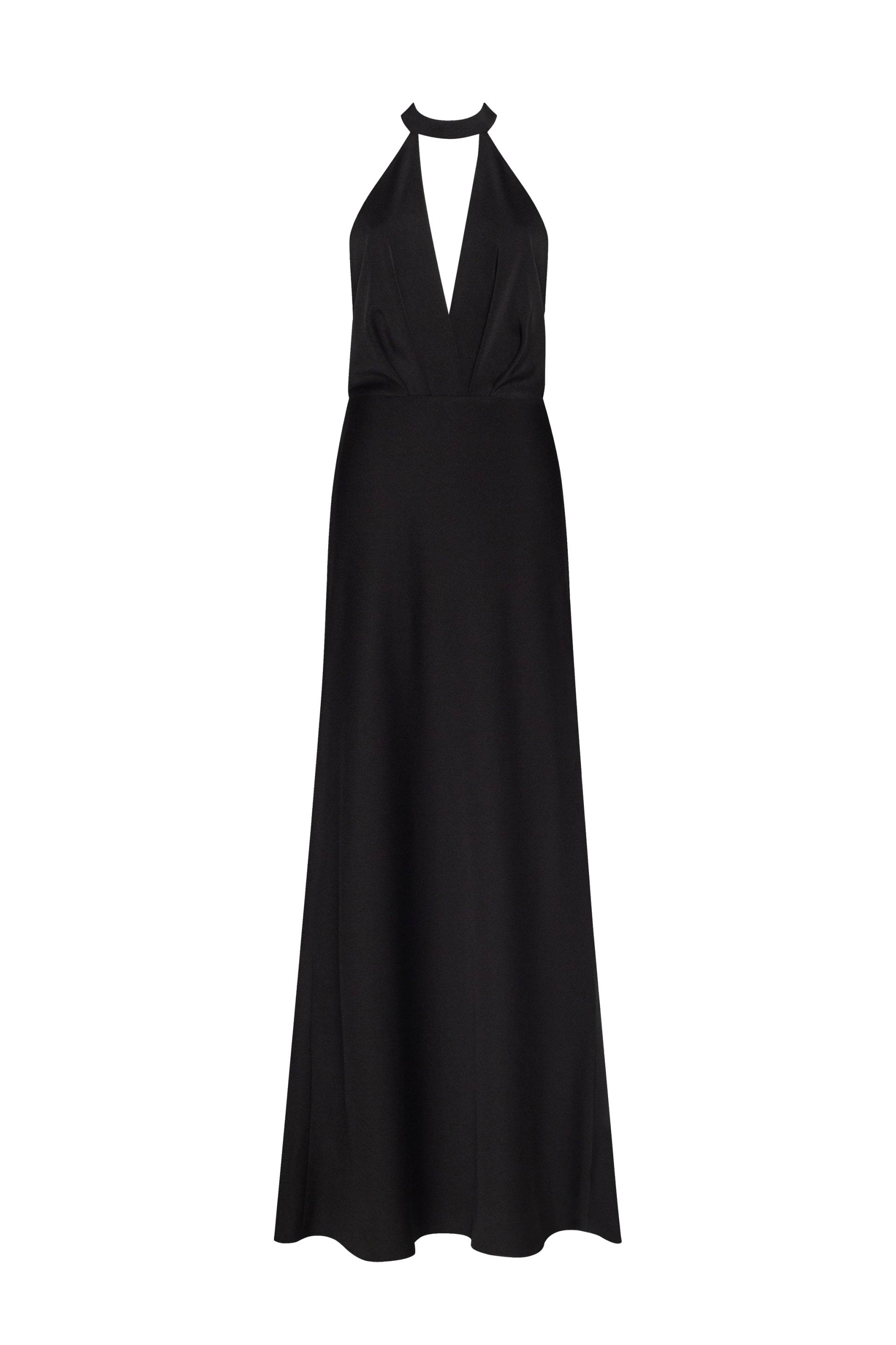 Classical black halterneck satin maxi dress, Xo Xo - Black - XXL - Milla - Maxi dresses Classical black halterneck satin maxi dress, Xo Xo - Black - XXL - Milla - Maxi dresses von Milla