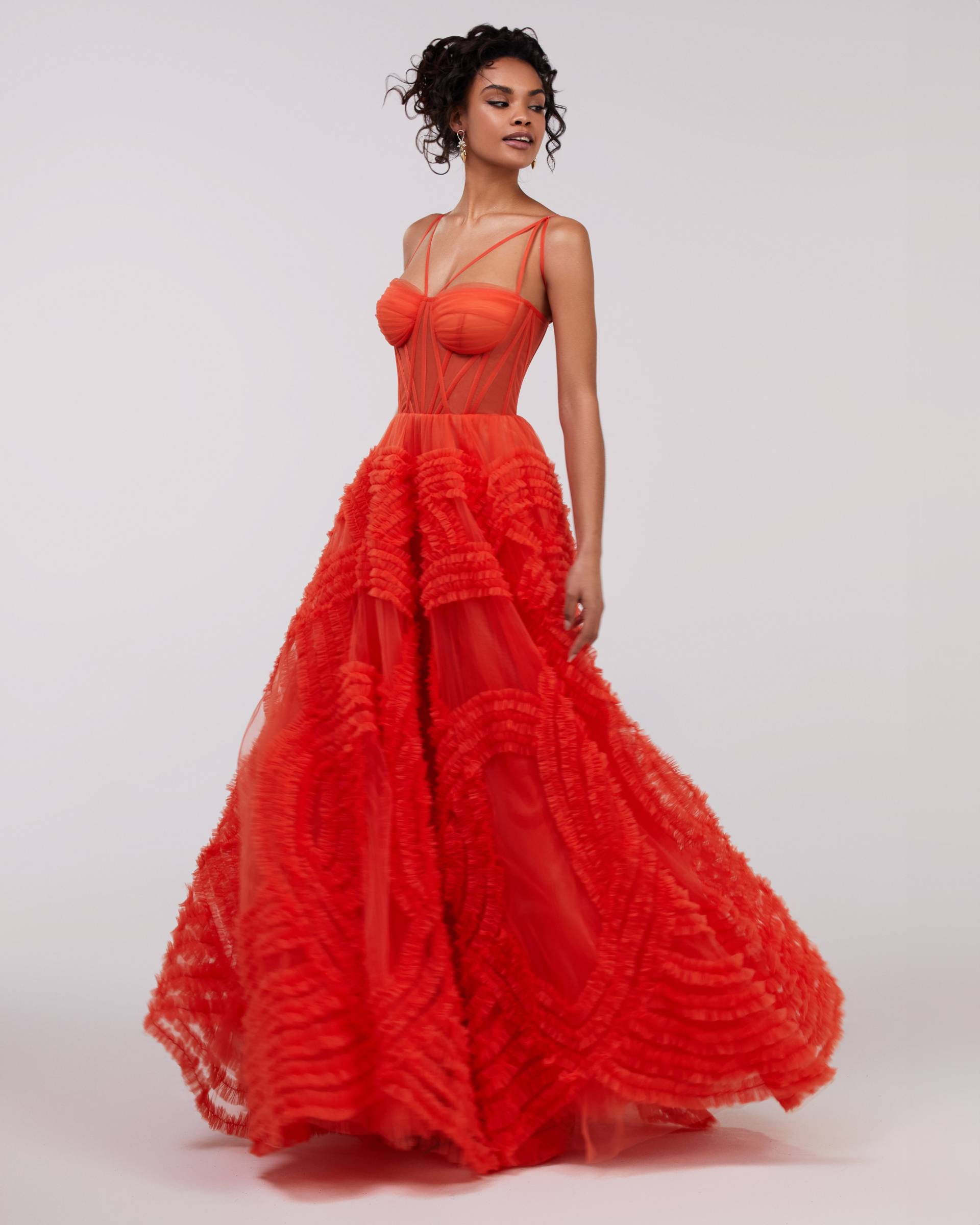 Tangerine Tulle Ornament Maxi Dress - Orange - M - Milla - Maxi dresses Tangerine Tulle Ornament Maxi Dress - Orange - M - Milla - Maxi dresses von Milla