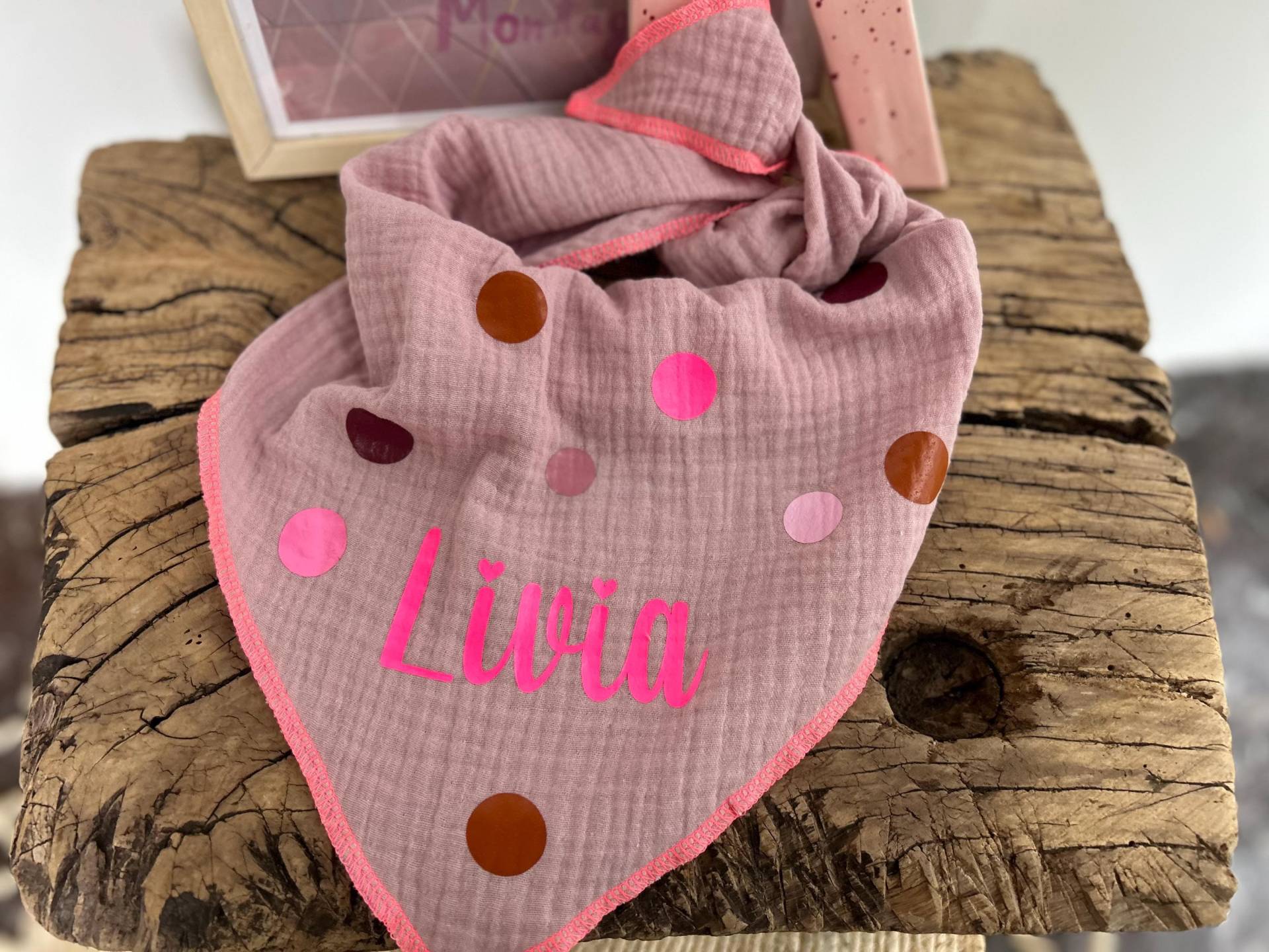 Kinder Halstuch Musselin, Musselintuch Musselinschal Tuch Neon, Geschenk, Konfetti, Musselin Personalisiert Geschenk Winter von MillaLouise