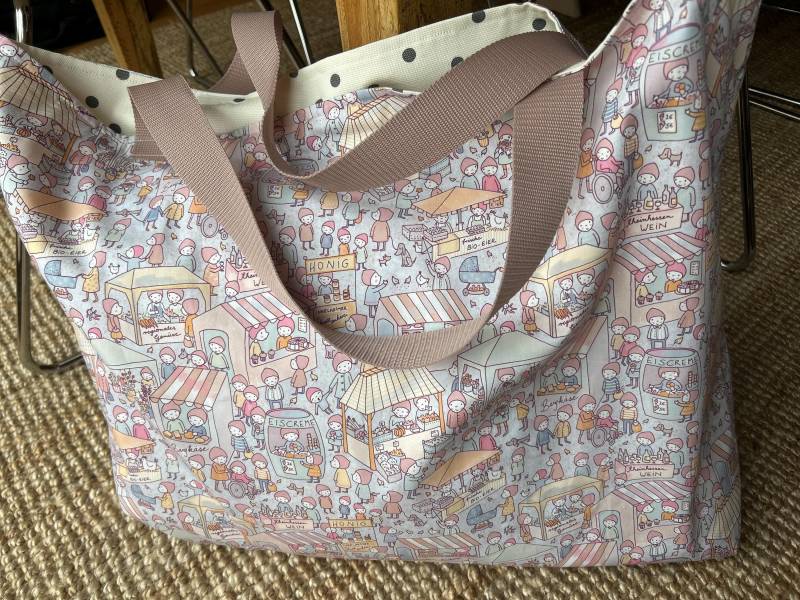 Tasche Stofftasche Shoppingbag Einkaufstasche Große Xxl Shopper Umhängetasche Canvastasche Geschenk Geburtstag Weihnachten Xmas von MillaLouise