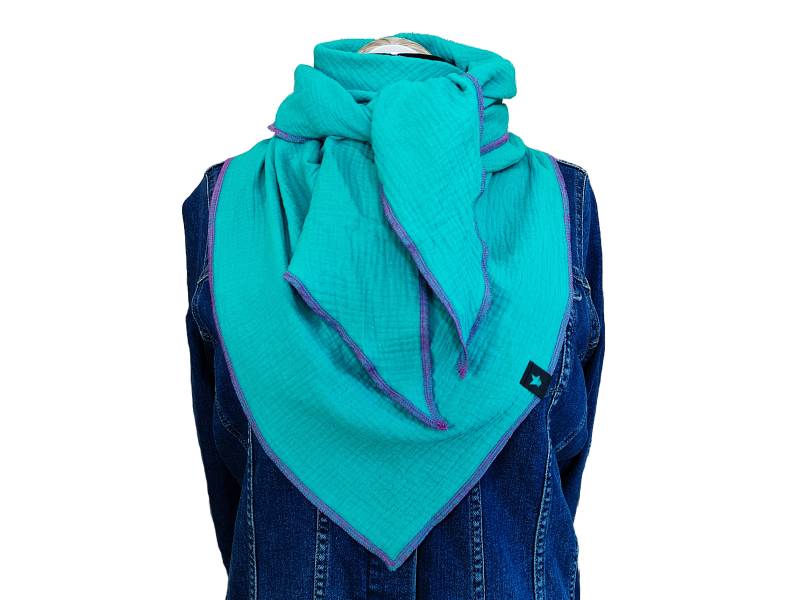 Musselintuch Meergrün von MillasNaehzauberei