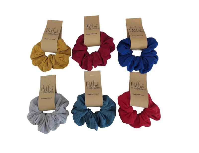 Scrunchie Haargummi Musselin von MillasNaehzauberei