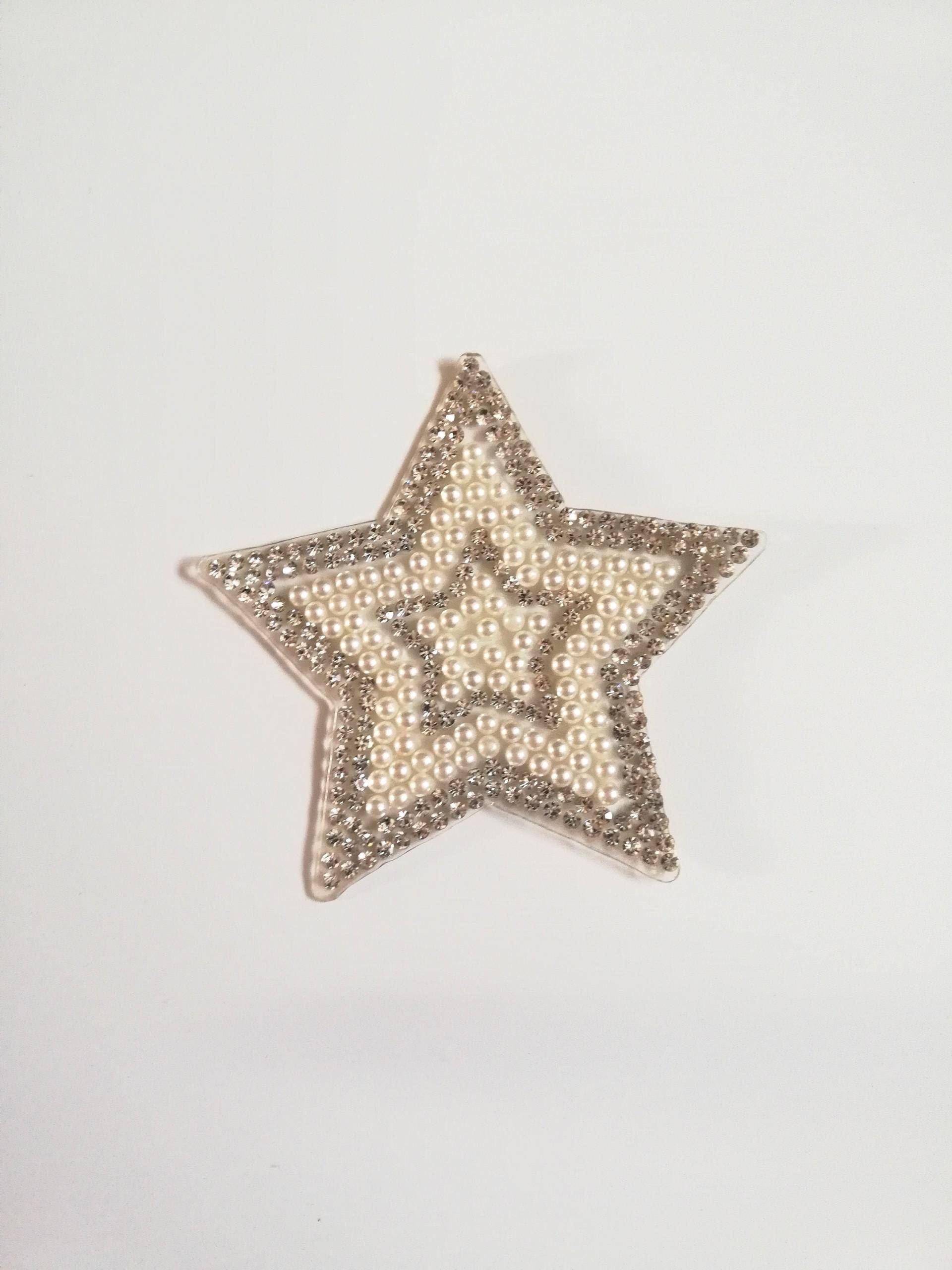 Strass Perlen Applikation Zum Aufbügeln Stern von MillasNaehzauberei