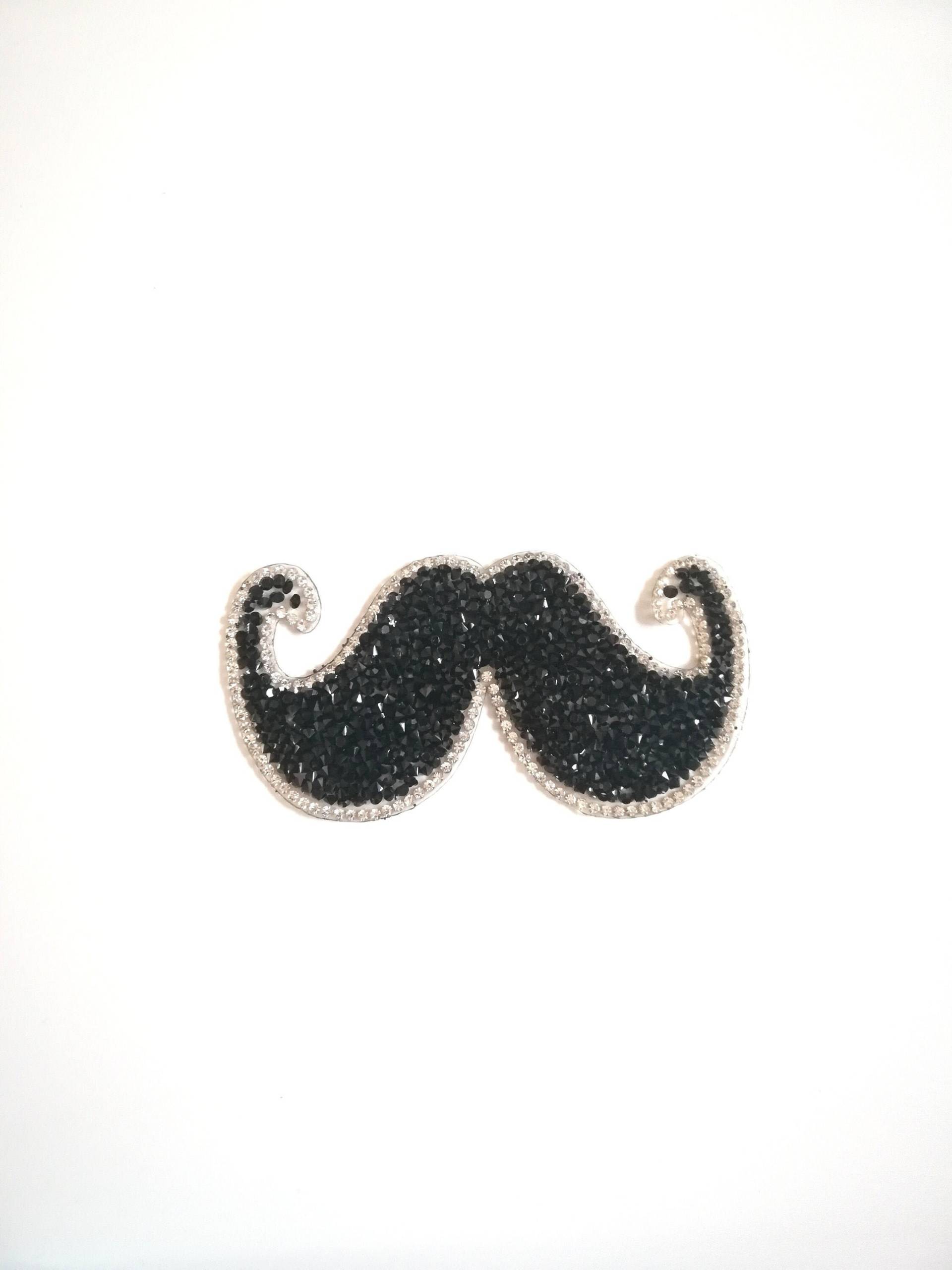 strass Applikation Zum Aufbügeln Schnurbart von MillasNaehzauberei