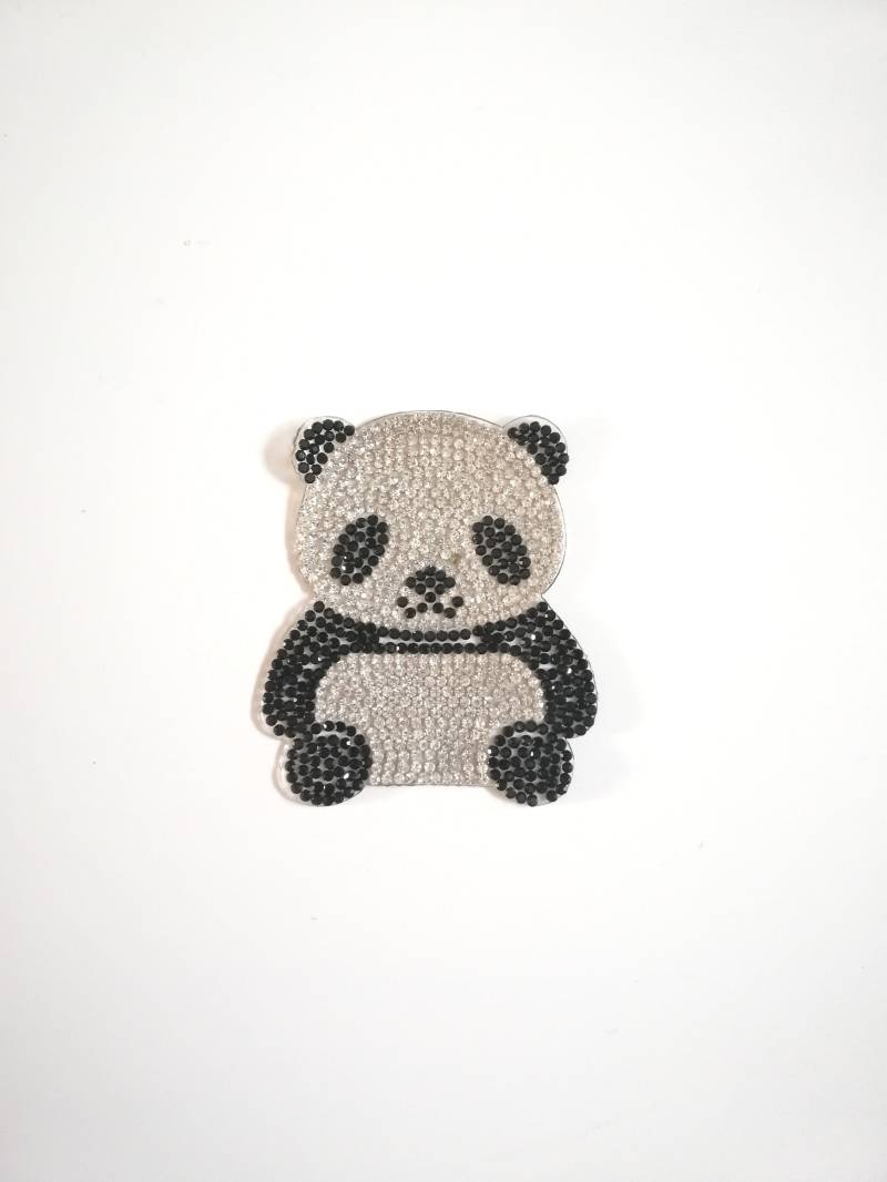strass Bügelbild Applikation Panda Bär von MillasNaehzauberei