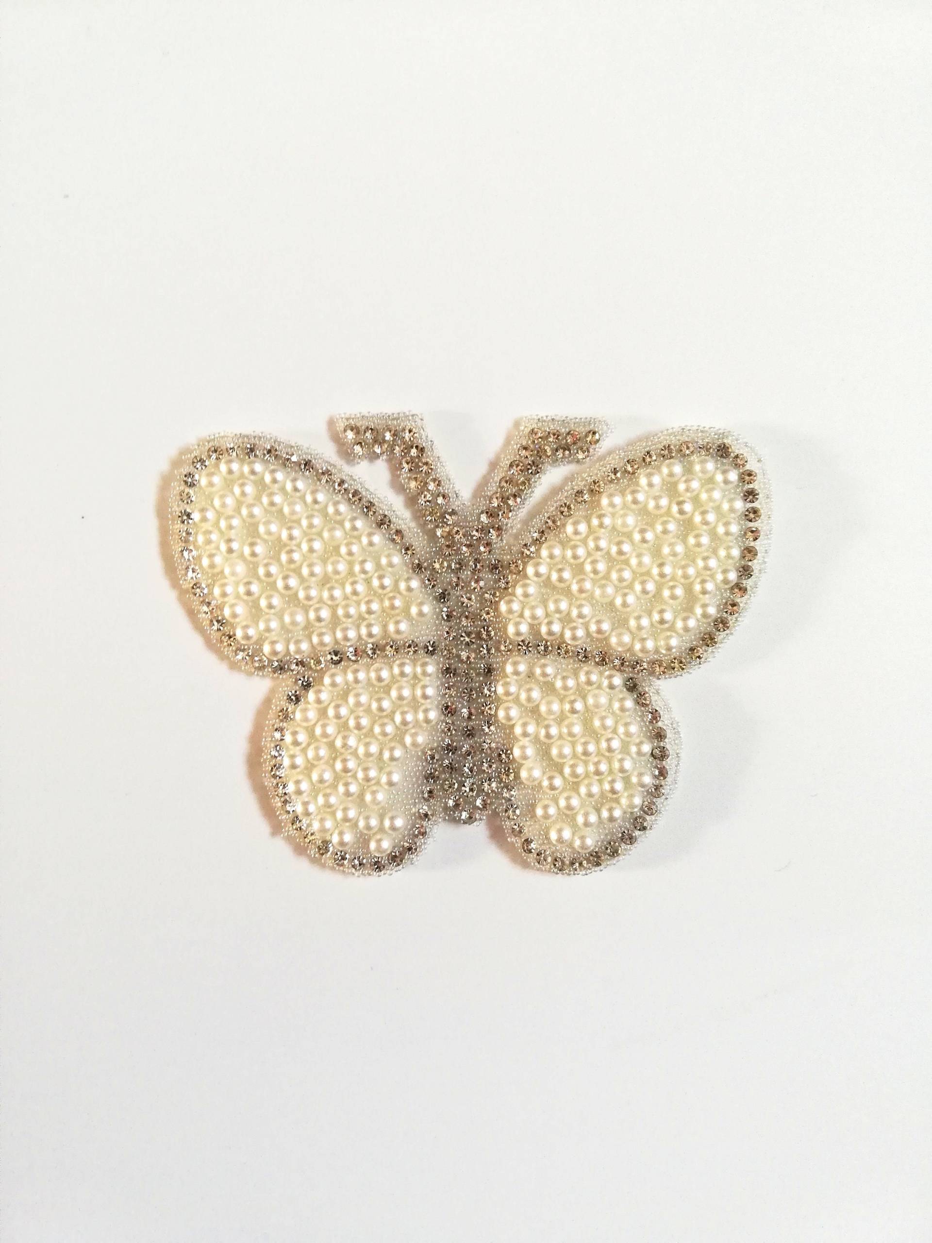 strass Perlen Applikation Zum Aufbügeln Schmetterling von MillasNaehzauberei