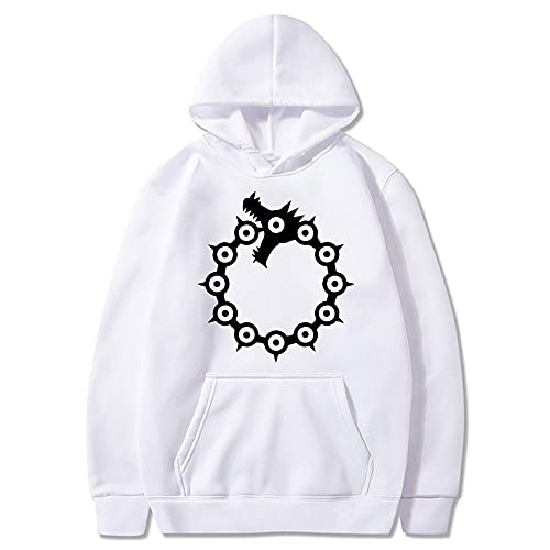 Anime The Seven Deadly Sins Hoodie Manga Nanatsu no Taizai Meliodas Grafik Kapuzenpullover Herren Damen Langarm Sweatshirt Kostüm von Millay