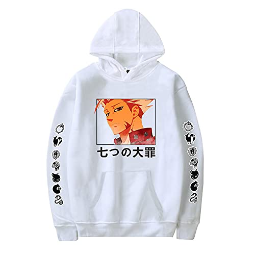 Anime The Seven Deadly Sins Hoodie Manga Nanatsu no Taizai Meliodas Grafik Kapuzenpullover Herren Damen Langarm Sweatshirt Kostüm von Millay