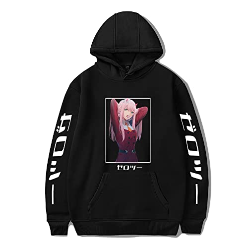 Anime Zero Two Hoodie Darling in The FRANXX 02 Bedruckte Kapuzen-Sweatshirts Pullover Tops für Männer und Frauen von Millay