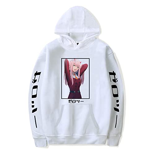 Anime Zero Two Hoodie Darling in The FRANXX 02 Bedruckte Kapuzen-Sweatshirts Pullover Tops für Männer und Frauen von Millay