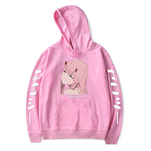 Anime Zero Two Hoodie Darling in The FRANXX 02 Bedruckte Kapuzen-Sweatshirts Pullover Tops für Männer und Frauen von Millay