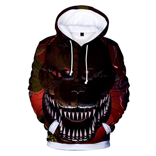 Millay FNAF Hoodies 3D gedruckt Spiel Langarm-Pullover mit Kapuze für Erwachsene/Jugendliche von Millay