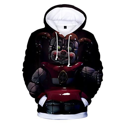 Millay FNAF Hoodies 3D gedruckt Spiel Langarm-Pullover mit Kapuze für Erwachsene/Jugendliche von Millay