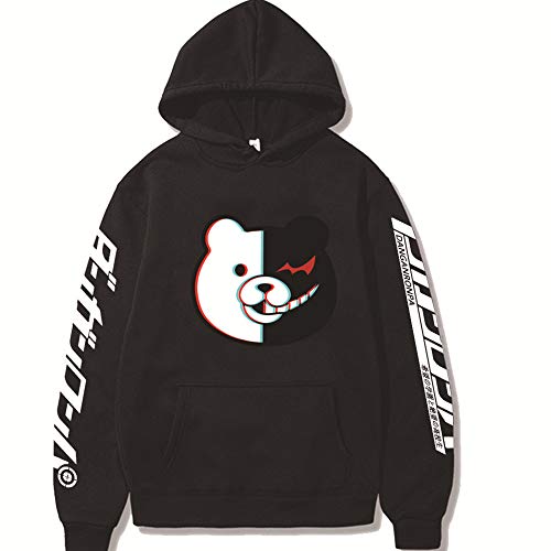 Millay Hoodie Monokuma Nagito Komaeda Junko Enoshima Anime Pullover Sweatshirts Männer Frauen Harajuku Tracksui Cosplay Kostüm A-black L von Millay