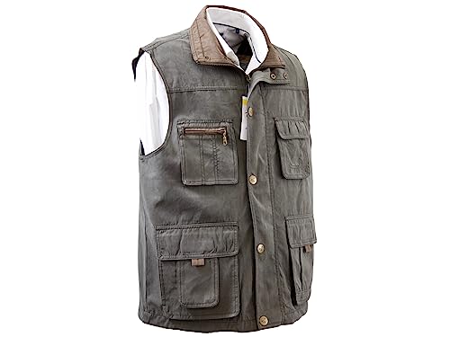 Mille Herren Weste, Sommer Weste, Outdoor West Qualität und Praktik(w.H.1) (Olivgrün, 3XL) von MILLE