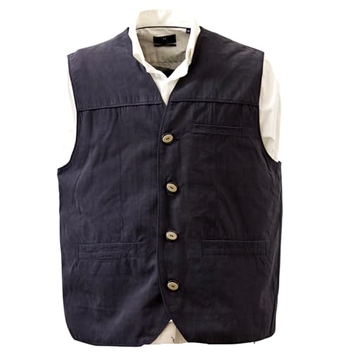 Mille Herren Weste, Sommer Weste, Outdoor Weste, Qualität,one Kragen(w.0co) (Dunkelblau, XL) von Mille