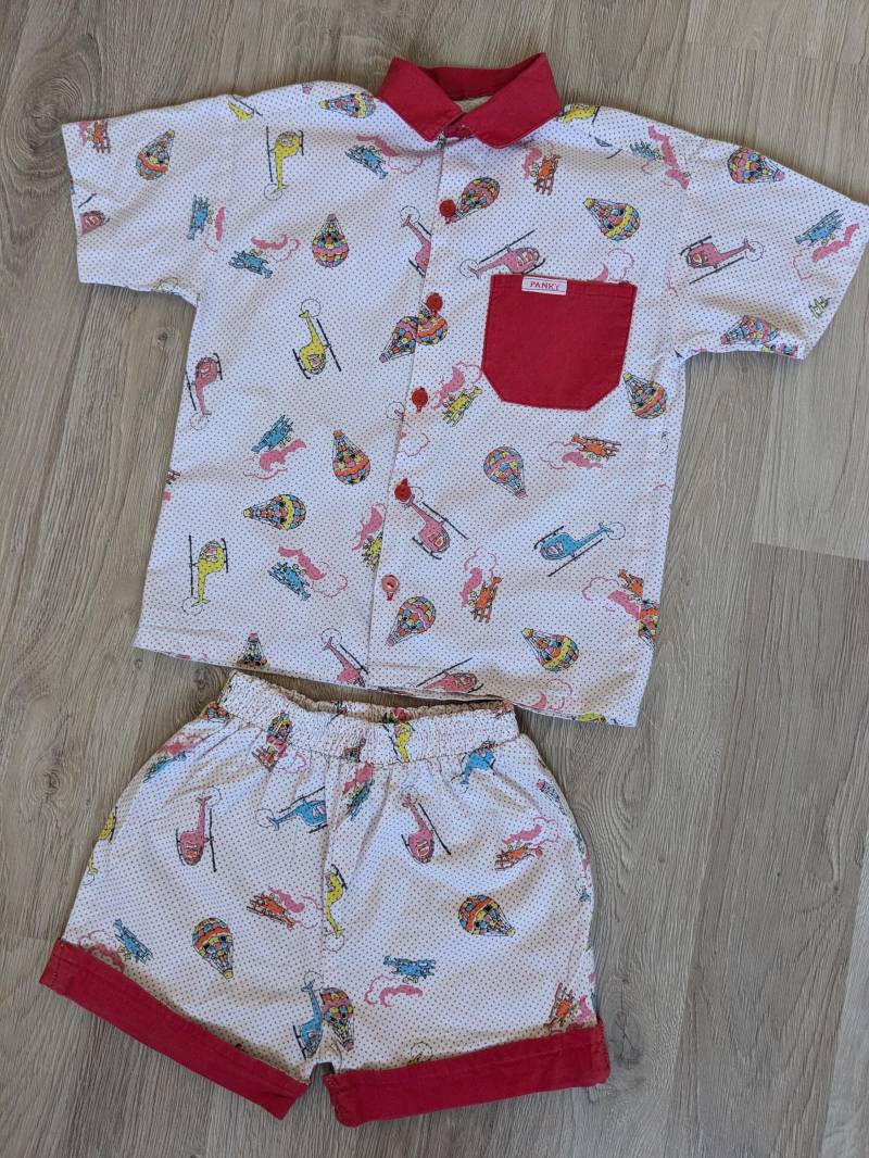 90Er Jahre Sommerliches Set Mit Fluggeräte Muster 000135 von MillennialPeacock