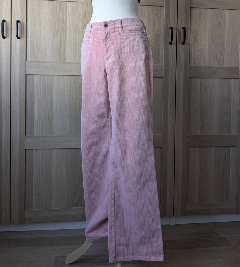 Y2K Korallenrote Mid-Rise Jeans Mit Leichtem Schlag 000199 von MillennialPeacock