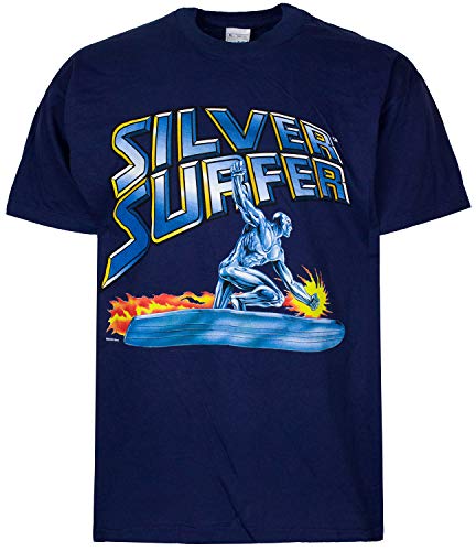 Vintage Marvel 2001 T-Shirt Silver Surfer, blau, L von Millennium Designs