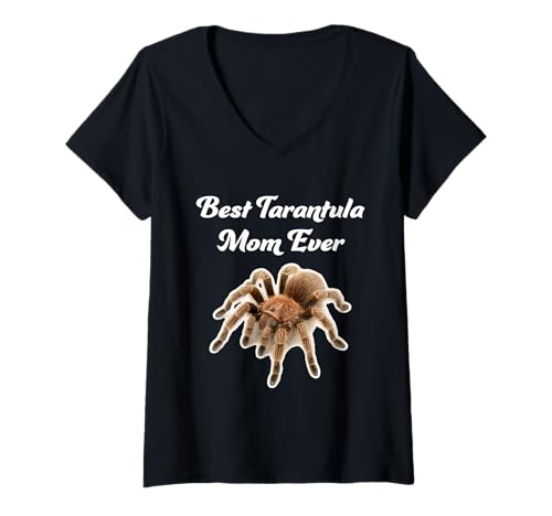 Damen Best Tarantula Mom Ever – chilenische Rosenhaar-Taranteln T-Shirt mit V-Ausschnitt von Miller Sye