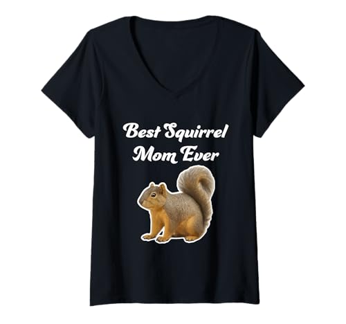 Damen Beste Eichhörnchenmutter Aller Zeiten - Fox Squirrels T-Shirt mit V-Ausschnitt von Miller Sye