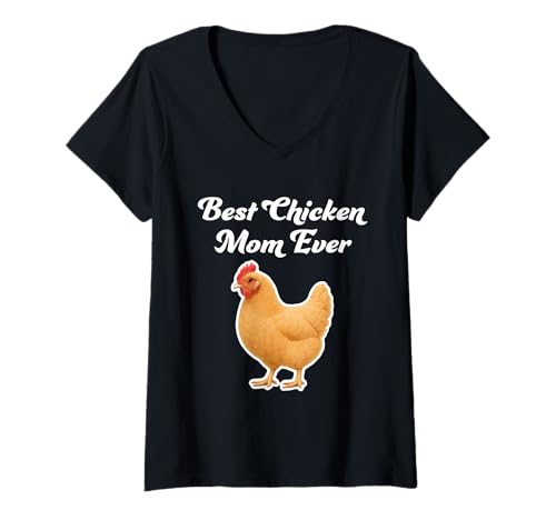 Damen Beste Hühnermutter Aller Zeiten - Buff Orpington Chicken T-Shirt mit V-Ausschnitt von Miller Sye