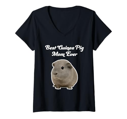 Damen Beste Meerschweinchen-Mama Aller Zeiten - Amerikanische Meerschweinchen T-Shirt mit V-Ausschnitt von Miller Sye