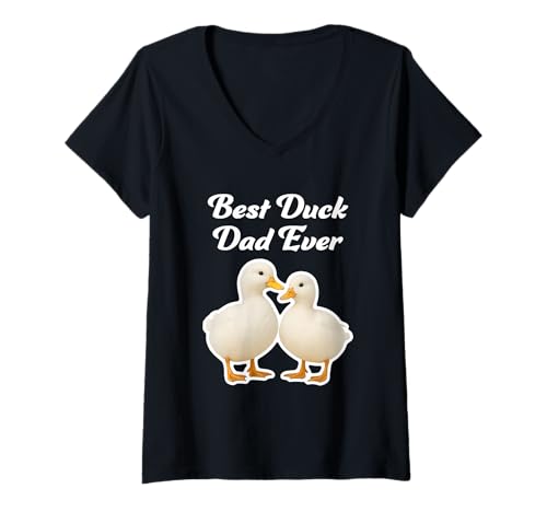 Damen Der Beste Entenvater Aller Zeiten - Call Ducks T-Shirt mit V-Ausschnitt von Miller Sye