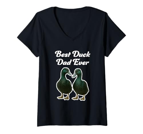 Damen Der Beste Entenvater Aller Zeiten - Cayuga Ducks T-Shirt mit V-Ausschnitt von Miller Sye