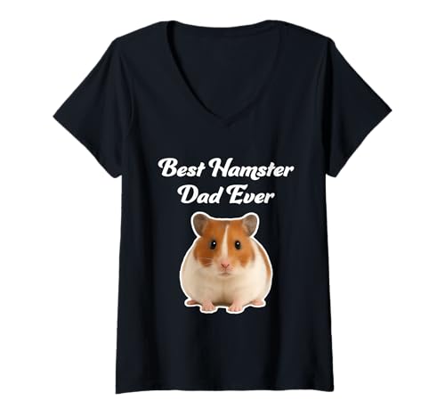 Damen Der Beste Hamstervater Aller Zeiten - Hamsters T-Shirt mit V-Ausschnitt von Miller Sye