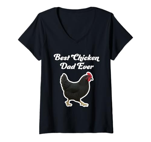Damen Der Beste Hühnervater Aller Zeiten - Australorp Chicken T-Shirt mit V-Ausschnitt von Miller Sye