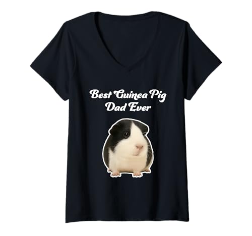 Damen Der Beste Meerschweinchenvater Aller Zeiten - Amerikanische Meerschweinchen T-Shirt mit V-Ausschnitt von Miller Sye