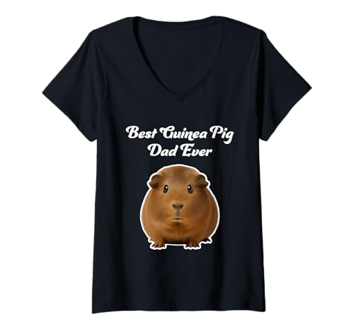 Damen Der Beste Meerschweinchenvater Aller Zeiten - Amerikanische Meerschweinchen T-Shirt mit V-Ausschnitt von Miller Sye